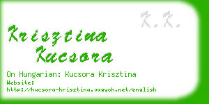 krisztina kucsora business card